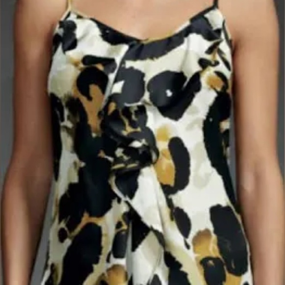 CAbi Silky animal print Camisole Top